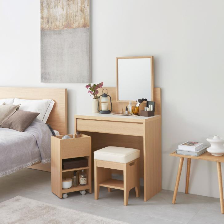 化粧台 鏡台 ドレッサーテーブル ホワイト北欧風 デスク AMR-1480DS 化粧台 鏡台 ドレッサーテーブル ホワイト北欧風 デスク AMR