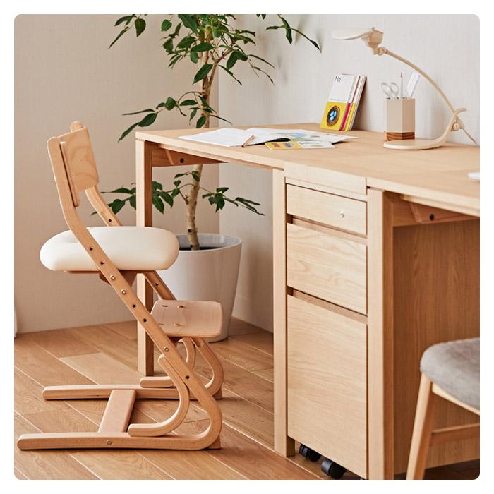デスクチェア Fステップチェア F step chair CD1027 カリモク karimoku 学習イス 学習チェア 高さ調整 木製 国産 完成品の画像
