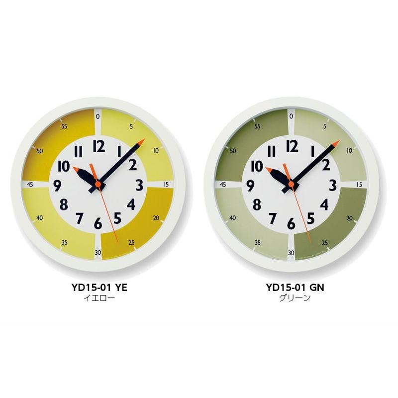 Lemnos（レムノス） 掛け時計壁掛け時計 fun pun clock with color