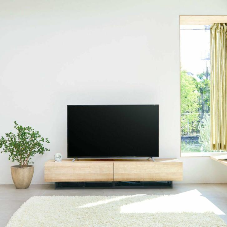 白井産業 テレビボード ログーノ LOG-3518GH NA BR ローボード TV台