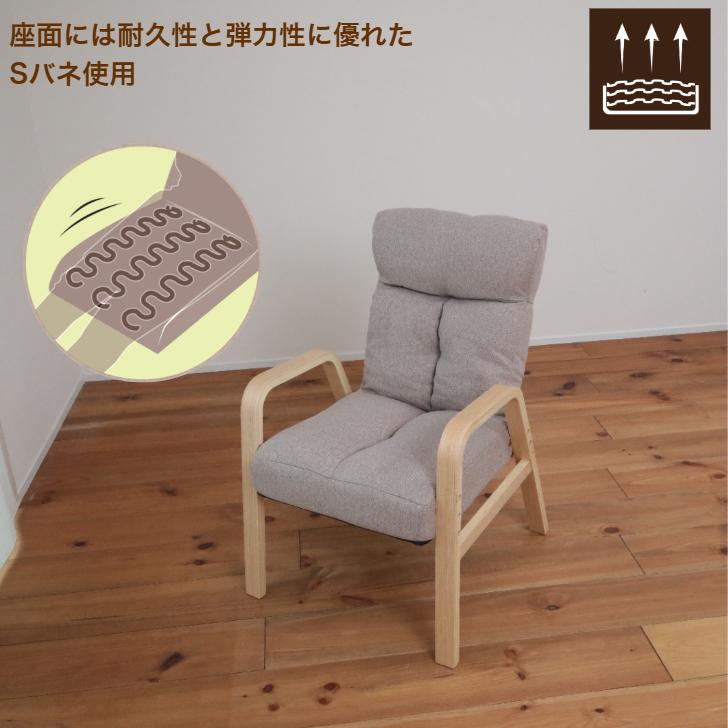 ミドルサイズな高座椅子 AD-ニール BE BGY 明光ホームテック リクライニング_6