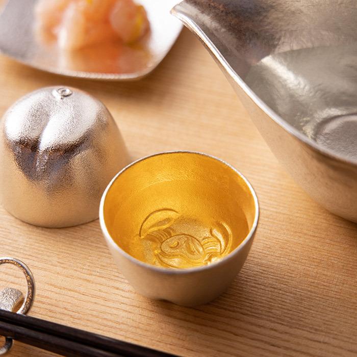 能作 ぐい呑み 幸福豚 金箔 511315 酒器 お猪口 盃 還暦祝い 退職祝い 