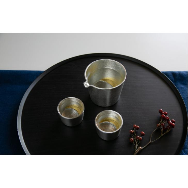 能作ぐい呑　月金箔2個セット 能作 月の酒器 金箔セット e00432 片口 月 金箔 ぐい呑 2