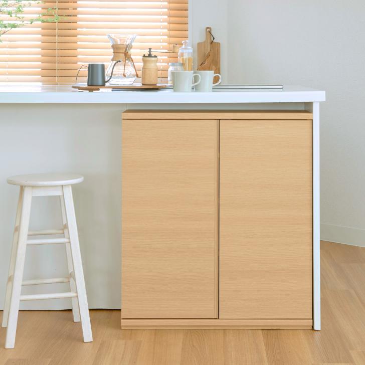PITASHIE 白井産業 ピタシエ キャビネット PTS-8575D NA WH カウンター