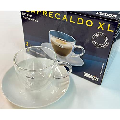 Caffitaly system S.p.A カプチーノカップ & ソーサ― 2客入り クリア｜goda-shoten｜03