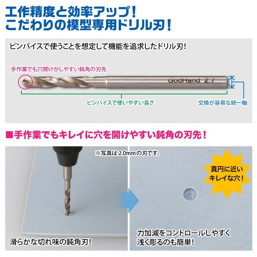 ゴッドハンド ゴッドハンド ドリルビット8本組[D] 2.1/2.2/2.3/2.4/ 2.6/2.7/2.8/2.9