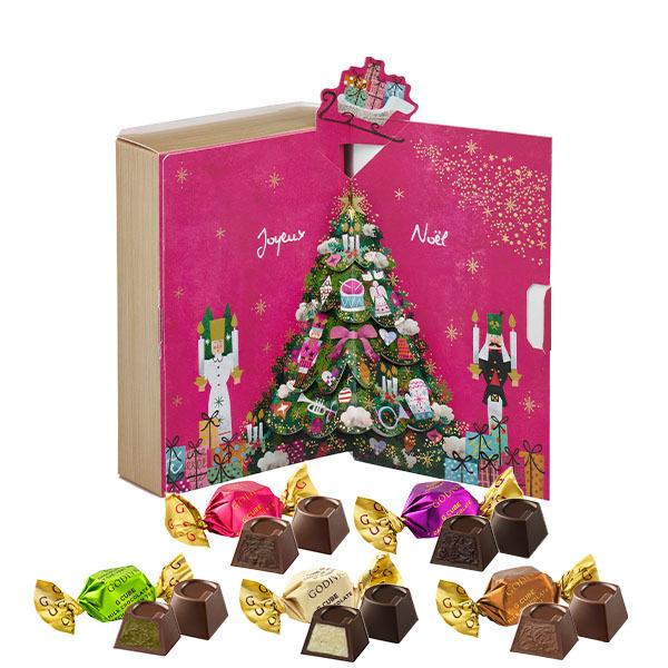 クリスマス プレゼント ギフト お返し チョコレート スイーツ Godiva ゴディバ キューブ ボックス ときめくクリスマス G キラリ ポップアップ 9粒入 新品同様