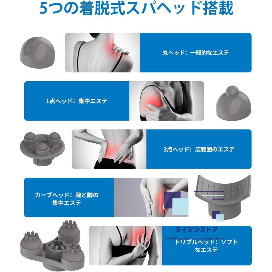 マッサージ器 3Dハンディマッサージャー  全身ケア 強力 5段階 マッサージ 背中 足ボディエステ 肩/背中/腰/太もも/ふくらはぎ/足 自宅用 職場用 プレゼント｜godofthunder｜06