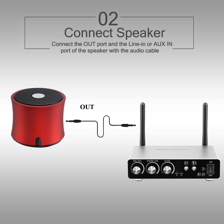 Excelvan ワイヤレス カラオケマイク シルバー&ゴールド Bluetooth