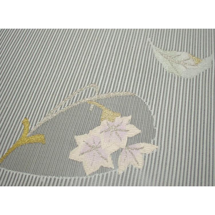美品★正絹　名古屋帯　花鳥　鳥　花　螺鈿　箔　オフホワイト地に染め　白系　生成り 美品☆正絹 名古屋帯 花鳥 鳥 花 螺鈿 箔 オフホワイト地に染め