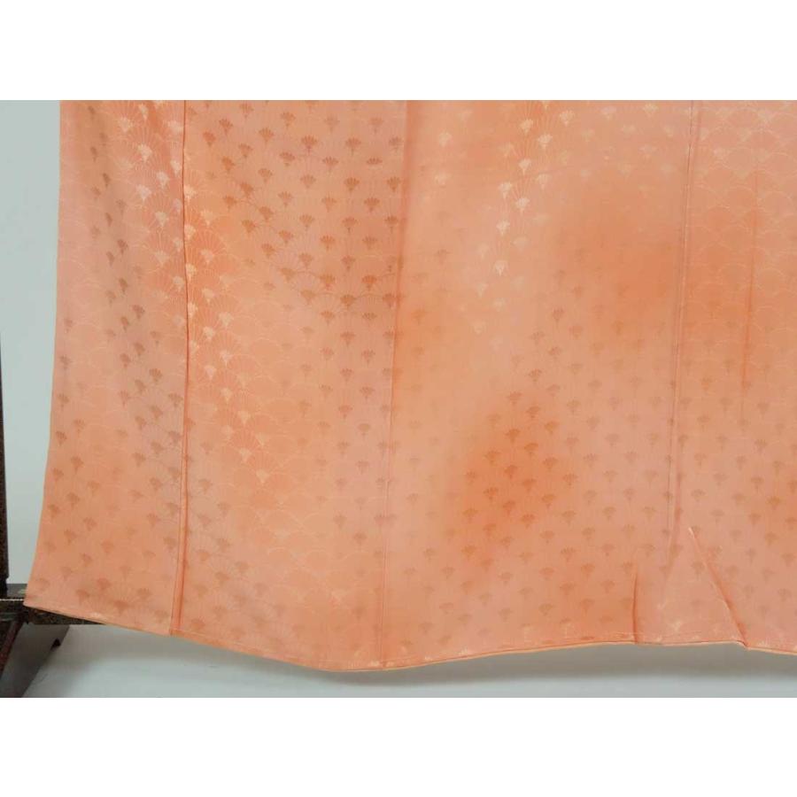 国産 リサイクル着物 色無地 正絹オレンジ地一方付袷色無地未着用品 日本産 Nis Okrug Gov Rs