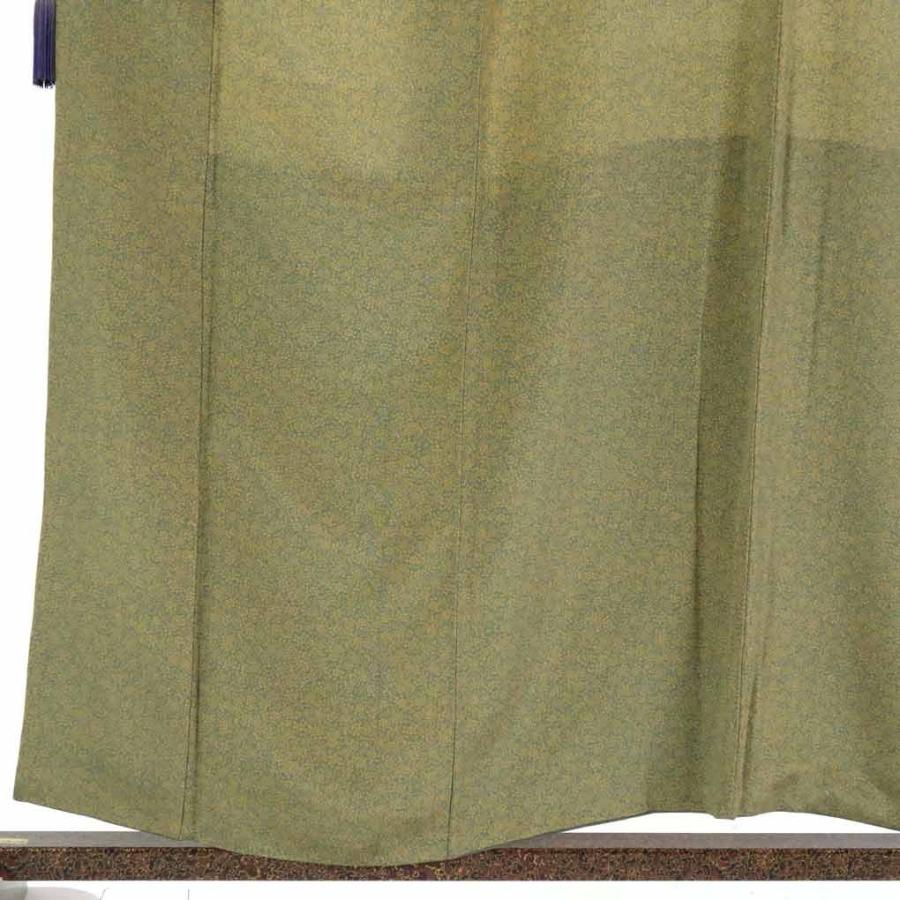 リサイクル 江戸小紋着物 袷 グリーン地 正絹 小紋 もらって嬉しい出産祝い