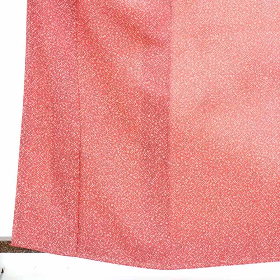 【おしゃれ】 リサイクル 正絹 ピンク地 袷 小紋着物 未使用品 小紋