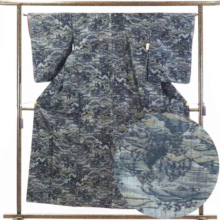 【美品】 紬 身丈156cm 裄丈65cm 正絹 名品 【中古】 紬 身丈156.5cm 裄丈65.5cm 正絹 秀品 【中古】の通販 by バイセル