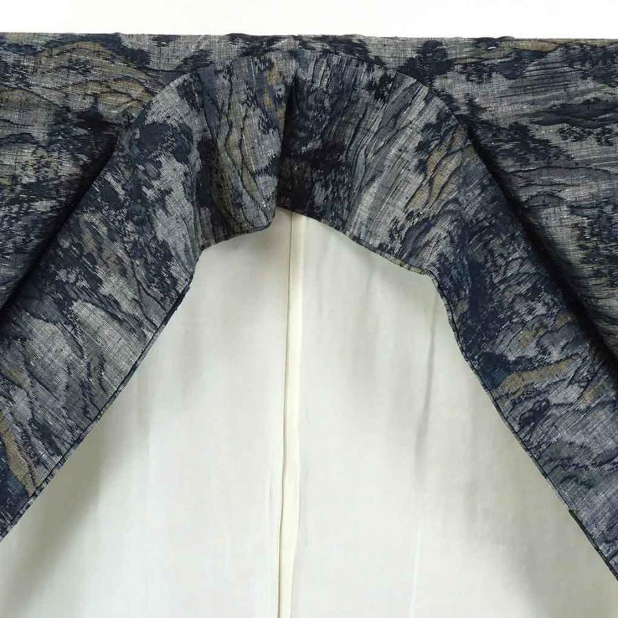 【美品】 紬 身丈156cm 裄丈65cm 正絹 名品 【中古】 美品】 紬 身丈156cm 裄丈62cm S 袷 童 松葉 焦茶色 正絹 秀品｜中古