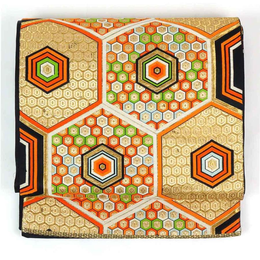 リサイクル 正絹 黒地亀甲柄六通 袋帯 2986 新品とリサイクル着物呉服のきくや 通販 Yahoo ショッピング