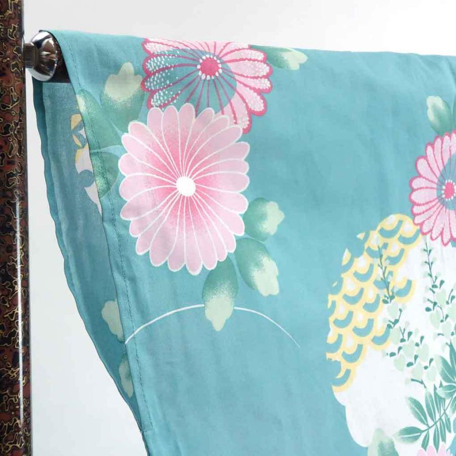 正規品直輸入 リサイクル 浴衣 ブルー地 花柄 単衣 木綿 着物 未使用品 Dprd Jatimprov Go Id