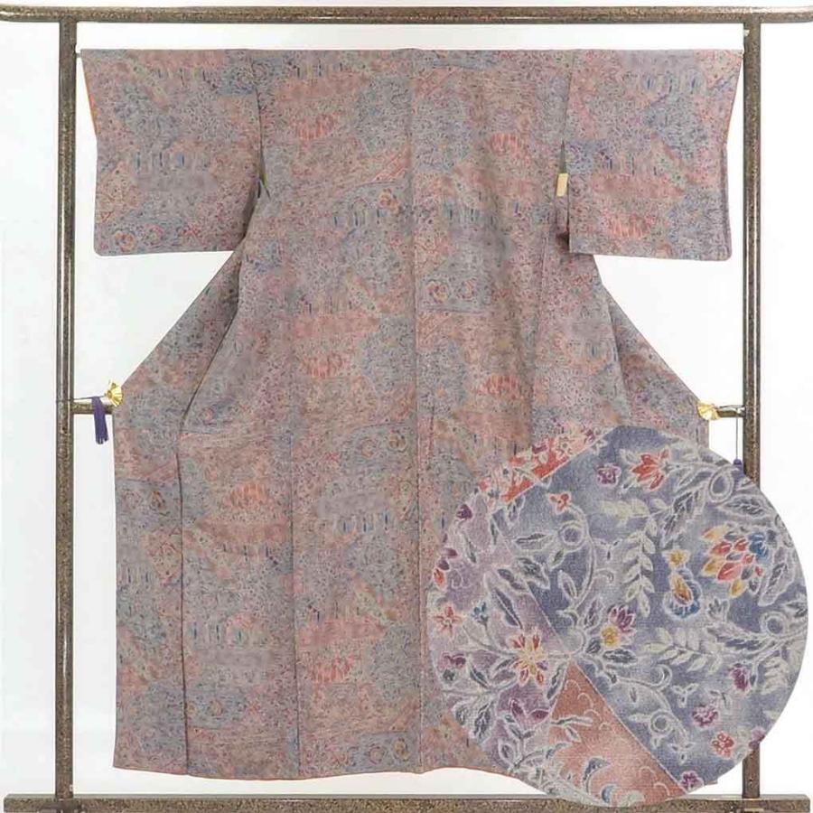 平和屋着物○本場大島紬 唐草文 正絹 逸品 CAAU3099yc 平和屋着物