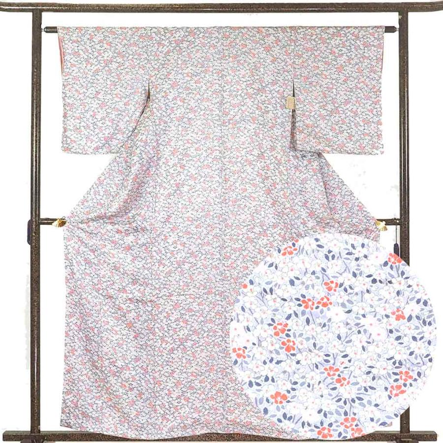 ブランド登録なし 小紋 リサイクル着物 身丈160cm 裄62cm 前幅22cm 後 