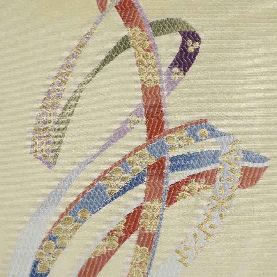 名古屋帯 リサイクル着物 幅30.5cm 長さ372cm レディース 連続模様  