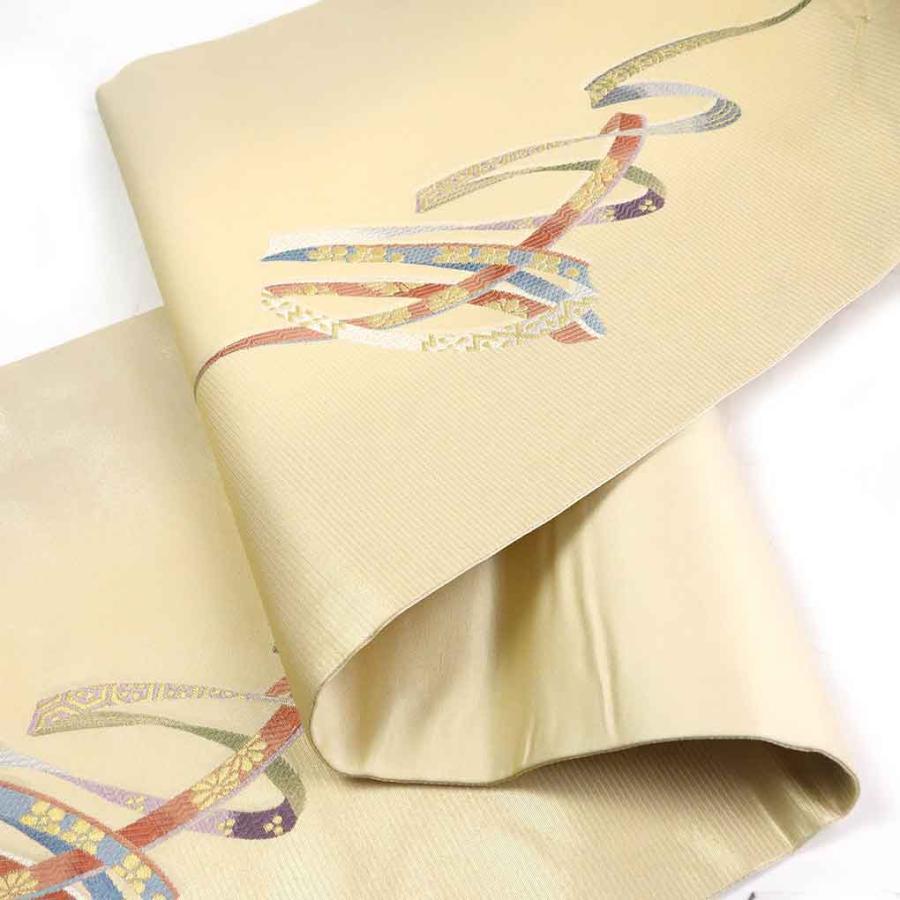 名古屋帯 リサイクル着物 幅30.5cm 長さ372cm レディース 連続模様  