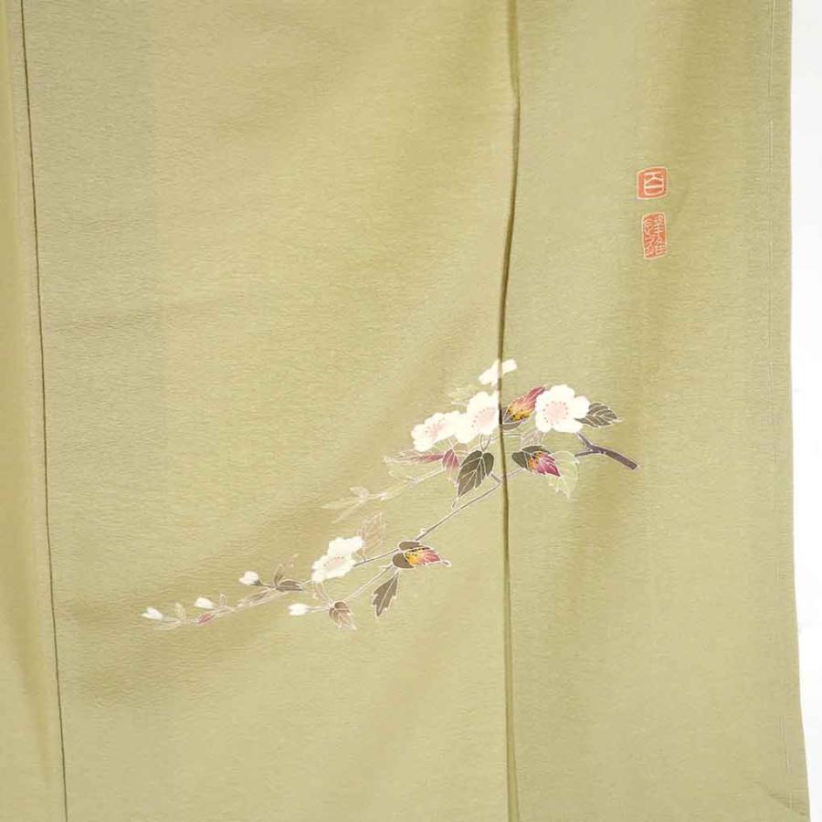 色無地 身丈165cm 裄63cm レディース 袷 無地 裄Mサイズ 秋冬春用 正絹