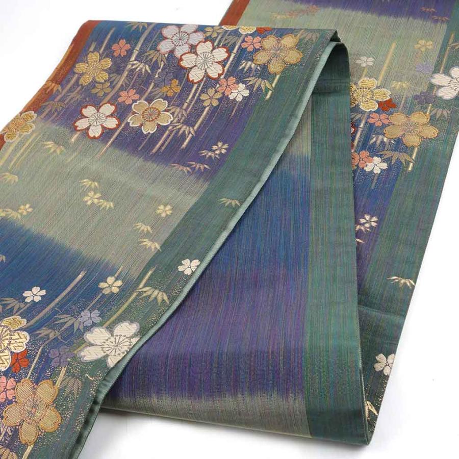 袋帯 幅31cm 長さ421cm レディース 桜 秋冬春用 正絹（シルク