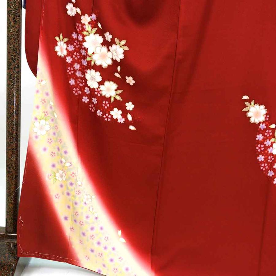 振袖 身丈168cm 裄68cm レディース 袷 桜 裄長 裄Lサイズ 秋冬春用 