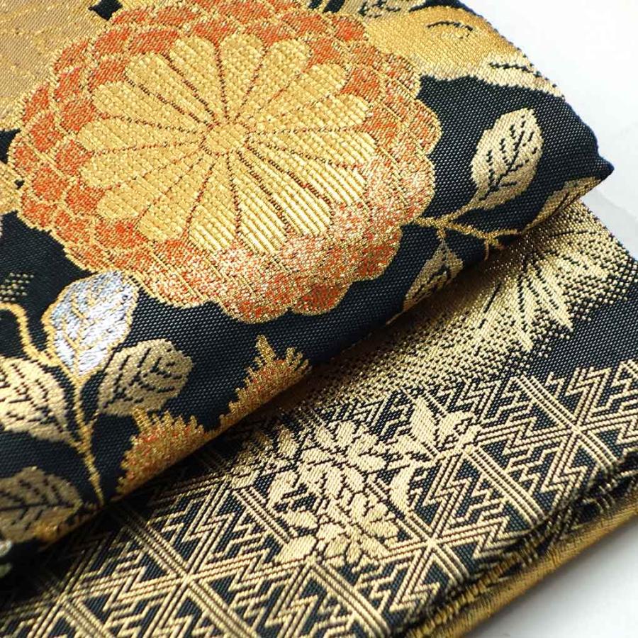 袋帯 幅30.5cm 長さ434cm レディース 花柄 秋冬春用 正絹（シルク