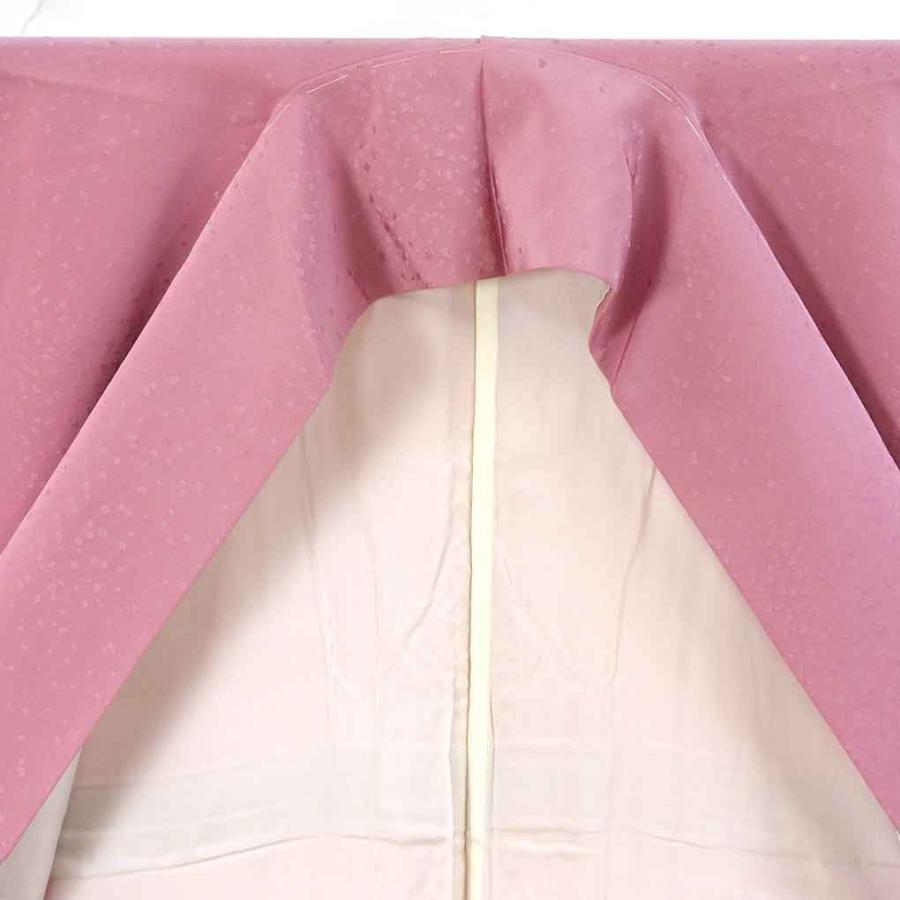 未使用品 色無地 縮緬 淡藤色 身丈160cm 裄丈65cm 袷 正絹 色無地 身丈160cm 裄65cm レディース 袷 無地 裄Mサイズ 秋冬春