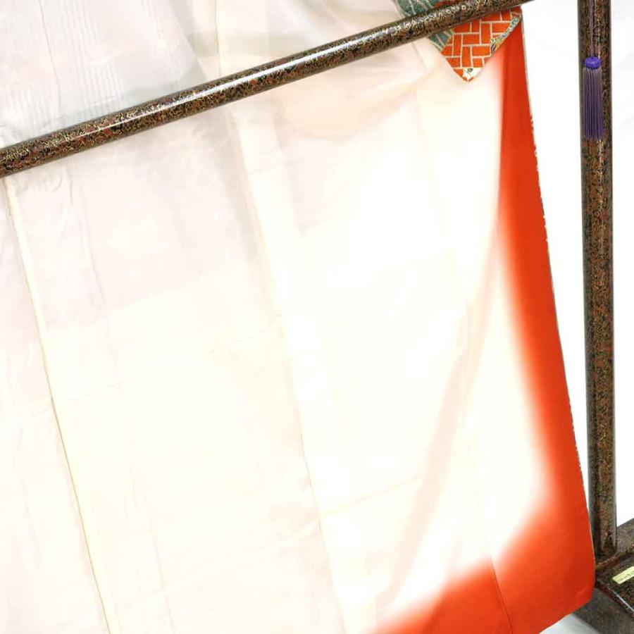 小紋 身丈165cm 裄67cm レディース 袷 霞 裄長 裄Lサイズ 秋冬春用