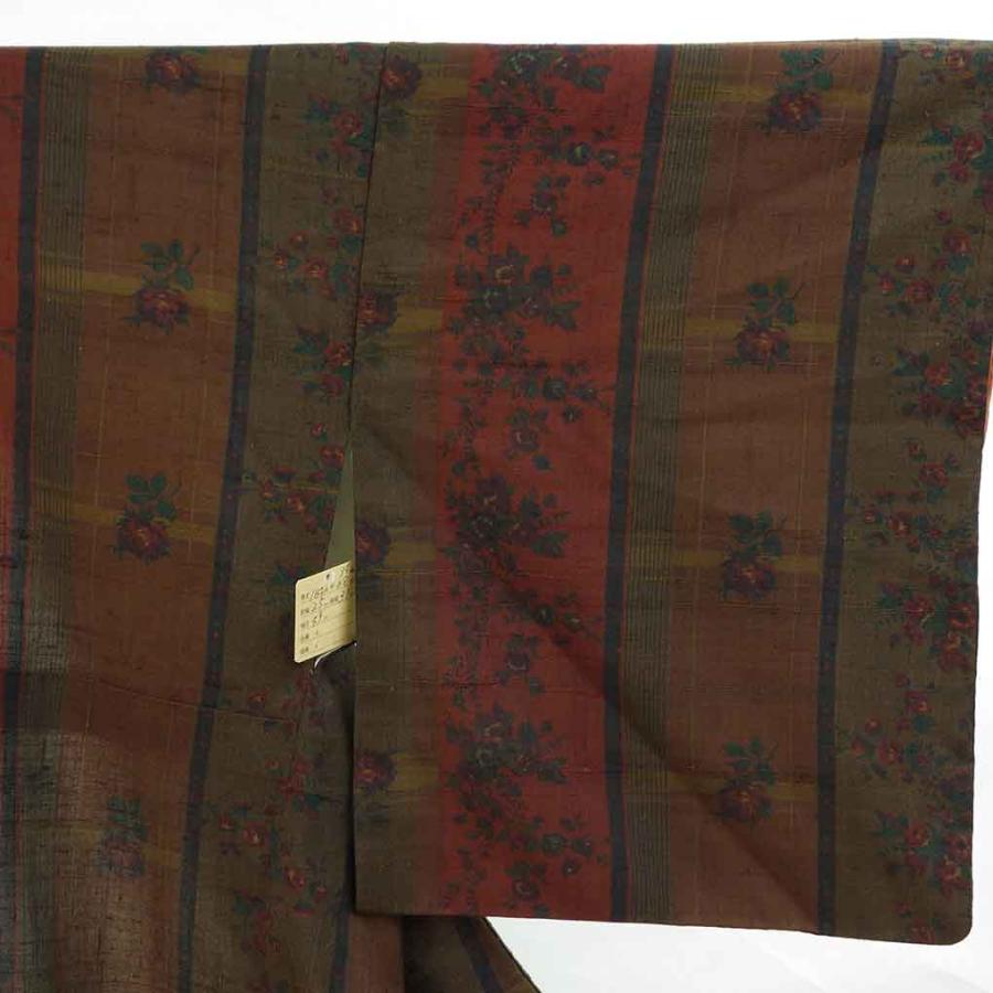 紬地 着物 中古 リサイクル 正絹 袷 カジュアル 花の図 潤色 多色 身丈161cm 裄65cm M きもの北條 A1282-7 美品】 紬 身丈165.5cm 裄丈63.5cm S 袷 証紙あり 草花 雲文 濃紫 正絹