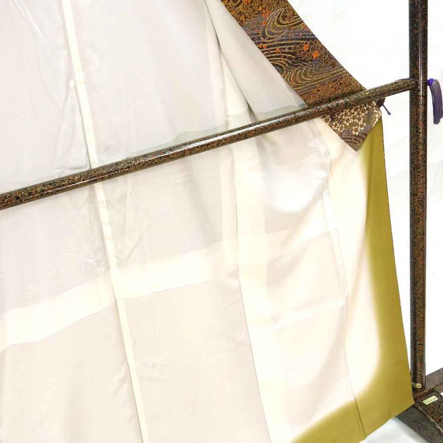 小紋 身丈165cm 裄70cm レディース 袷 花柄 裄長 裄L-LLサイズ 秋冬春