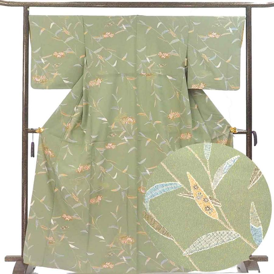 墨流し　小紋　濃淡グリーン　袷　正絹　トールサイズ　裄長 墨流し 小紋 濃淡グリーン 袷 正絹 トールサイズ 裄長 【公式通販】