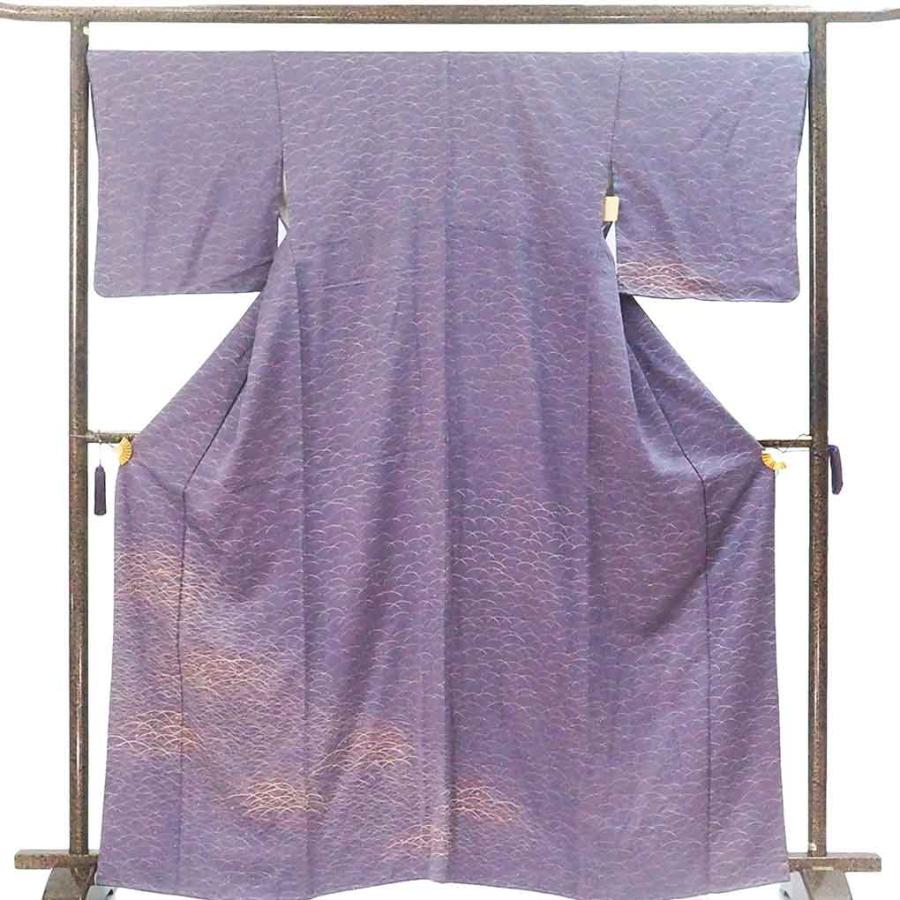 付下 身丈166cm 裄68cm レディース 袷 露芝 裄長 裄Lサイズ 秋冬春用