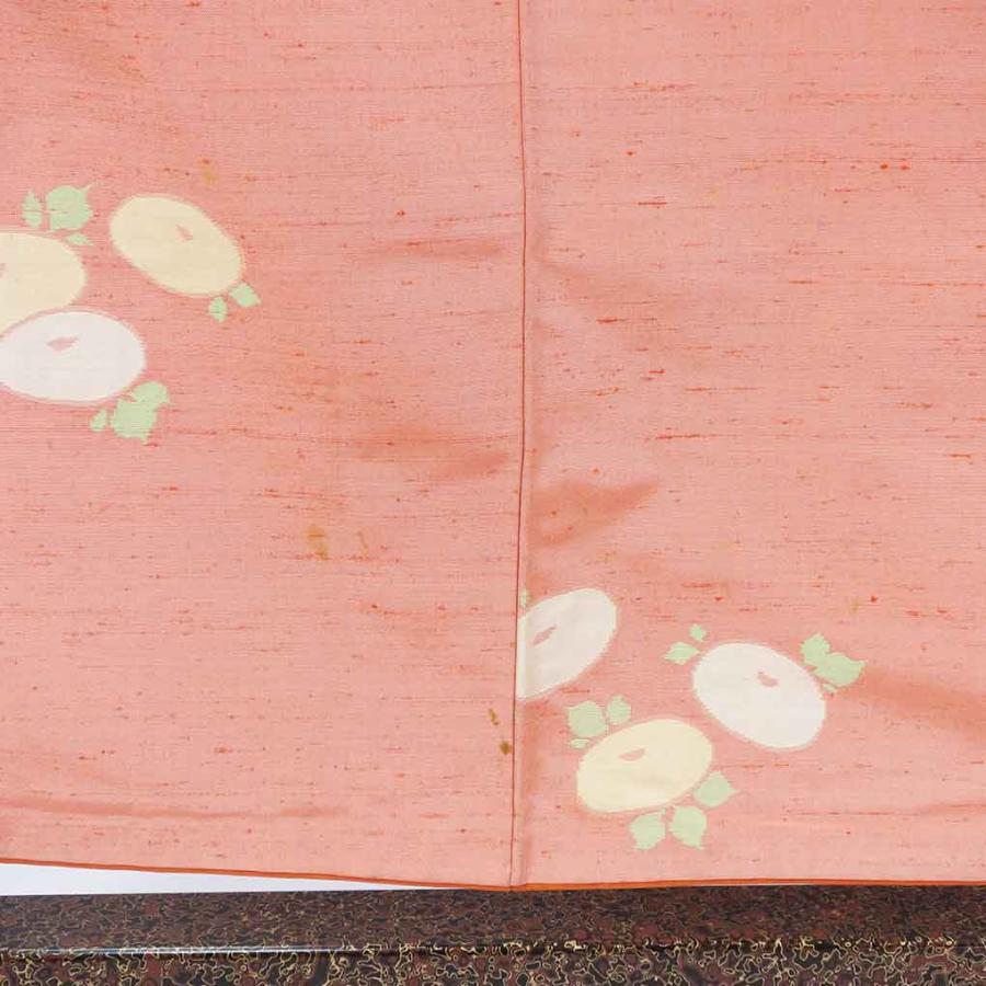 紬 身丈158cm 裄63cm レディース 袷 万寿菊 裄Mサイズ 秋冬春用 正絹