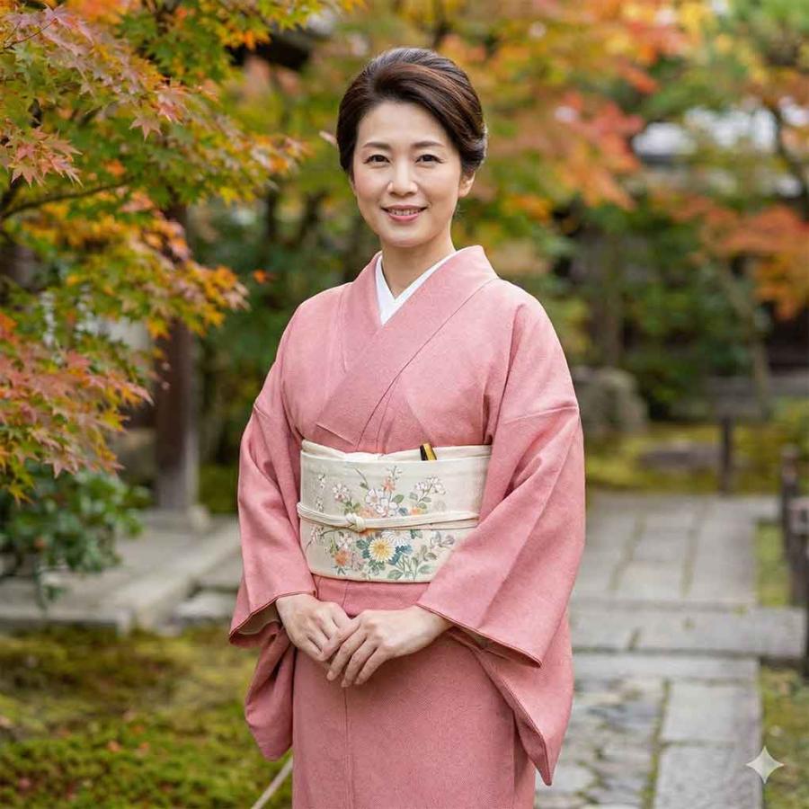 トール裄長 171センチ 色無地一つ紋 未使用しつけ糸付き 美品 小紋