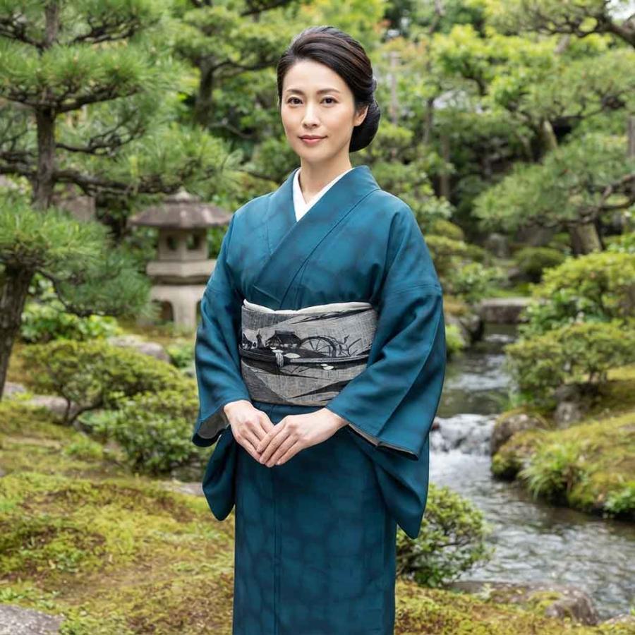 色無地 身丈159cm 裄65cm レディース 単衣 ぼかし 裄Mサイズ 初夏