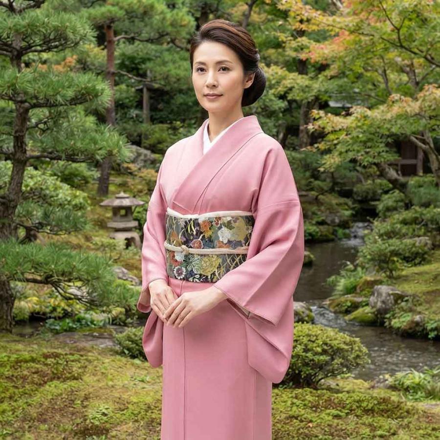色無地 身丈165cm 裄67cm レディース 袷 無地 裄長 裄Lサイズ 秋冬春用