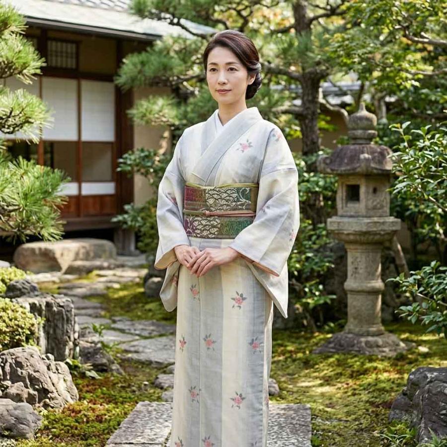 紬 身丈171cm 裄68cm レディース 袷 縦ぼかし 裄長 裄Lサイズ 秋冬春用