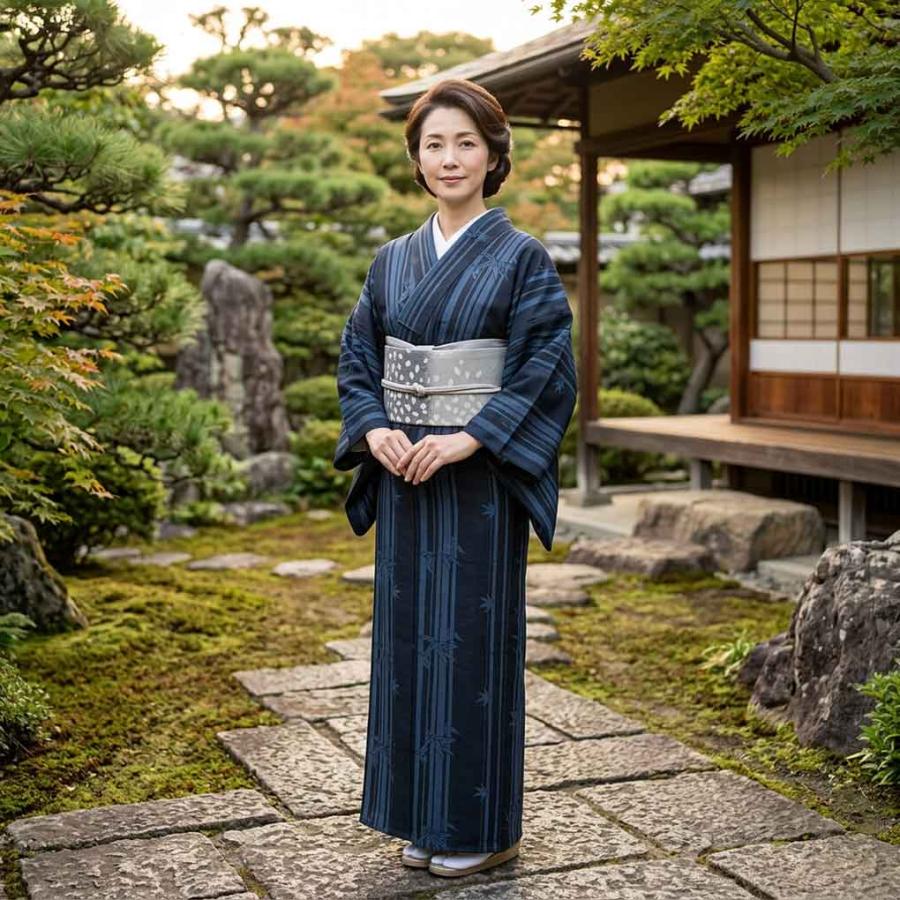 紬 身丈169cm 裄67cm レディース 単衣 笹 裄長 裄Lサイズ 初夏・初秋用