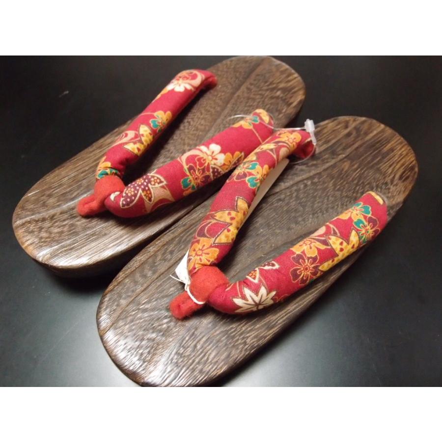 草履　下駄 わとみ / 桐男草履下駄 焼磨 柄花緒 日本製