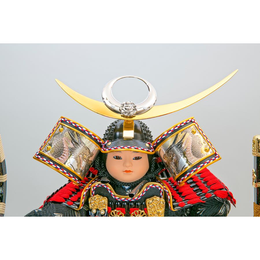 五月人形 人形の久月 家紋付 兜ケース 6号上杉大将ケース ガラス 五月人形 人形の久月 家紋付 兜ケース 6号上杉大将ケース ガラス