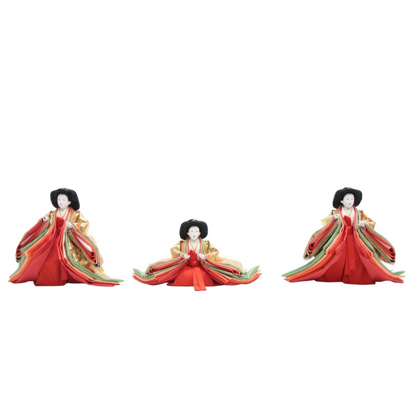 アウトレット品 雛人形三人官女単体 人形のみ 三五官女 川 飾り幅105 1cm オレンジ金 No 158 7969 22a Ya 1648 22a Ya 1648 五月人形のやまと 通販 Yahoo ショッピング