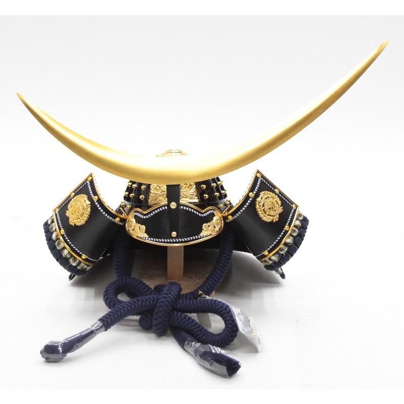 アウトレット品 五月人形兜 単品 25号 伊達政宗 紺 金色仕立 着用兜 櫃付 22a-ya-2404 アウトレット品 五月人形兜 単品 25号 伊達政宗 紺 金色仕立 着用兜 櫃付 22a ya