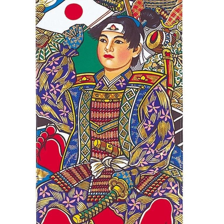 徳永鯉 節句のぼり 桃太郎幟 アルミ金箔桃太郎 ３.８ｍ スタンド 砂袋 ポールフルセット 151-060
