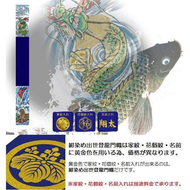 徳永鯉 節句のぼり  登龍門幟 紺染め友禅出世登龍門幟単品 ６.５ｍ  巾９０ｃｍ 単品 151-393_3