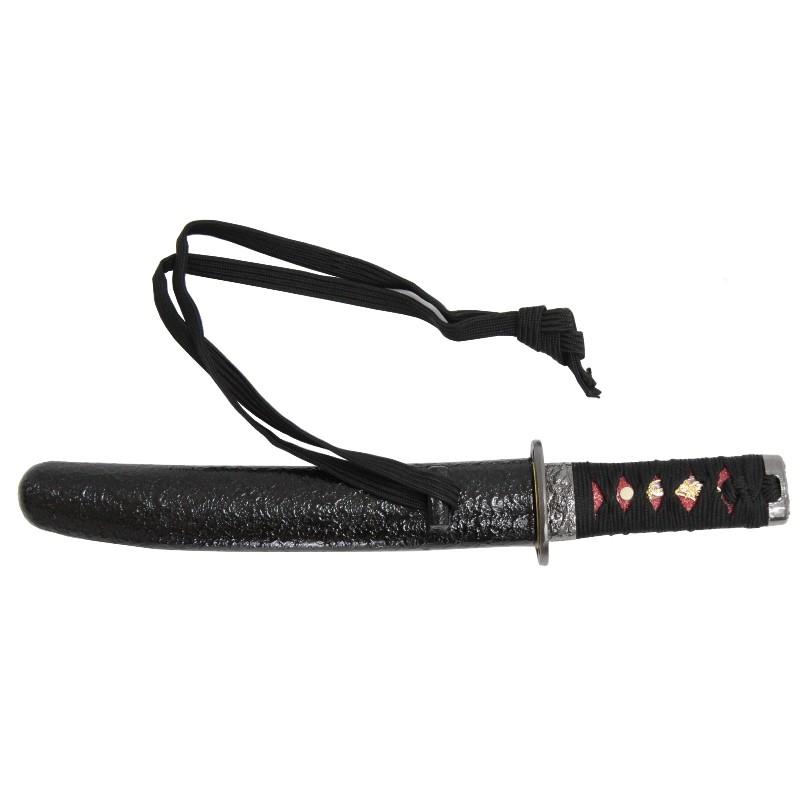 模造刀 懐刀シリーズ 紺糸 短刀 刃紋入り刀身 メッキ合金 neu101ko