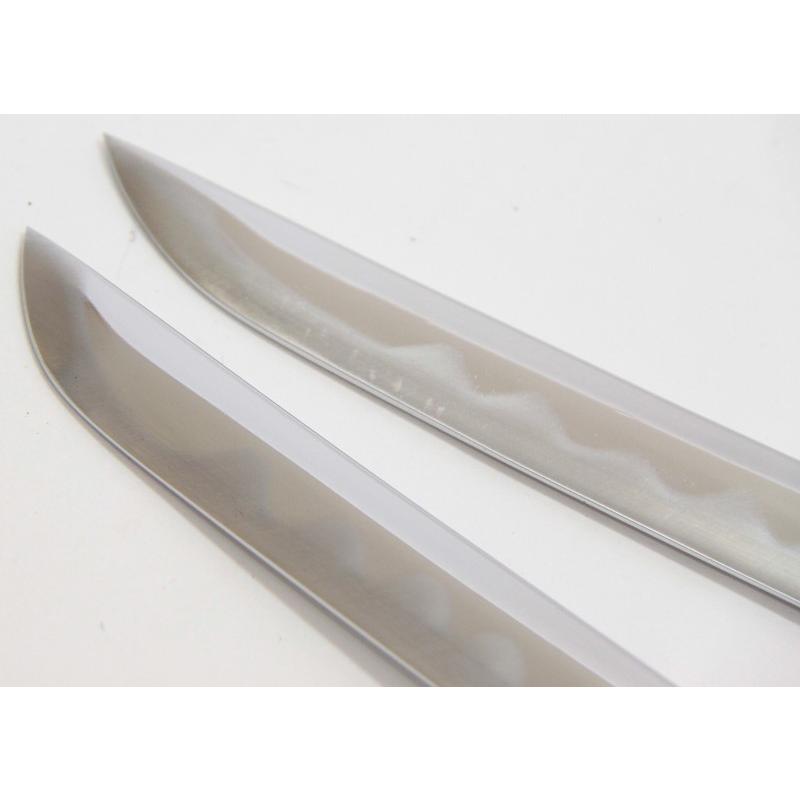 模造刀 雲シリーズ 青雲 大小刀 刃紋入り刀身 メッキ合金 neu045set