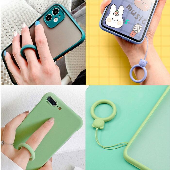 携帯ストラップ リングストラップ スマホリング シリコン 落下防止 クマ くま かわいい ニュアンスカラー フィンガーリング ギフト プレゼント 送料無料 Gogoshop 通販 Yahoo ショッピング